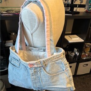Vintage Handmade Denim Tote Bag